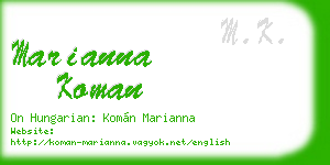 marianna koman business card